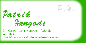 patrik hangodi business card